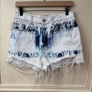 Zara High Rise Distressed Jean Shirts